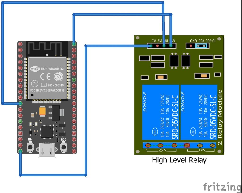 Fritzing diagram for the setup of the relay node